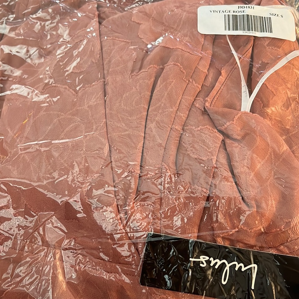 NWT Lulus Days of Beauty Rose Pink Burnout Floral Skater Dress - Picture 3 of 5